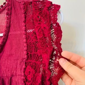 Maroon/Wine Colored Blouse.